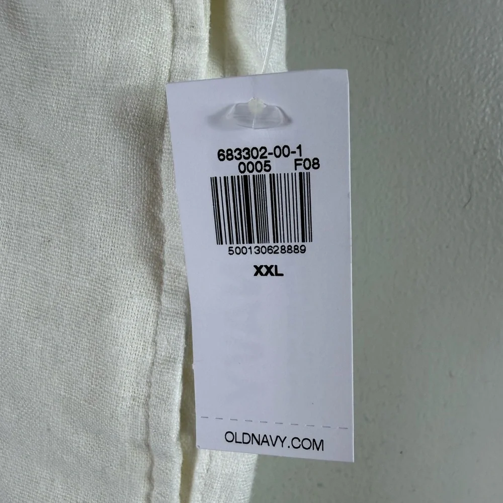 Old‎ Navy Womens Linen Blend Wide Leg Pull-On Pants XXL NWT Calla Lily Ivory